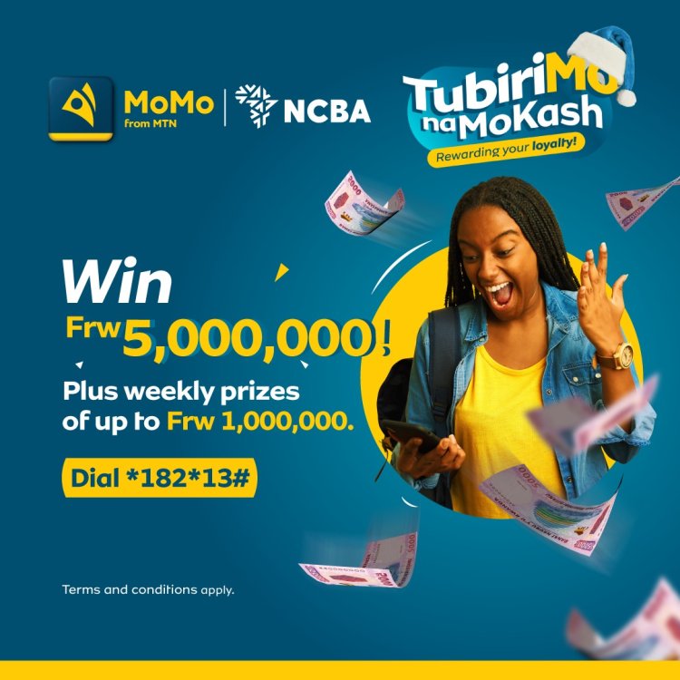 Mobile Money Rwanda Ltd in Partnership with NCBA Bank Rwanda is excited to launch the TubiriMo na MoKash Christmas Giveaway.