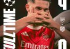 #UCL: Ikipe ya Atletico madride yanyagiriwe kuri Sitade ya Emirates na Arsenal