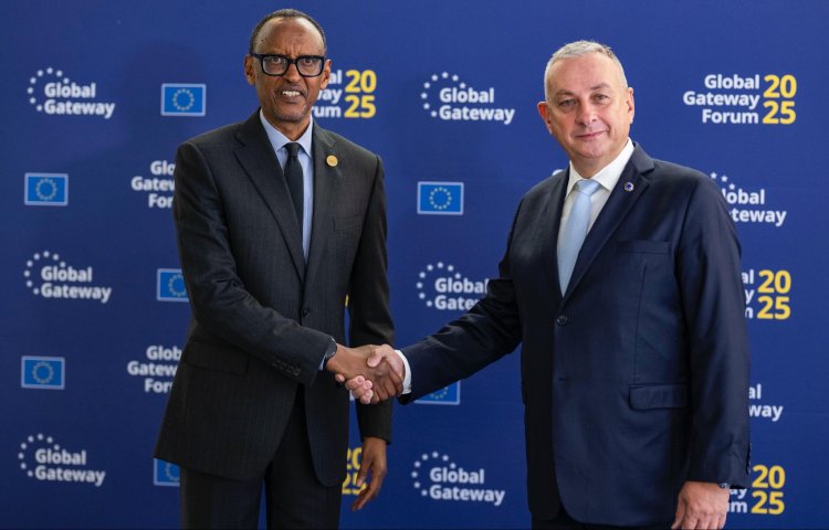 Photos: President Kagame in Belgium  for the second edition of the Global Gateway Forum 2025.