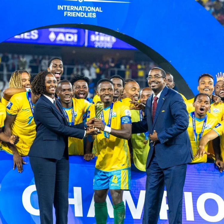 Amavubi yegukanye igikombe cya FIFA series mu mukino wakurikiwe na Perezida Paul kagame