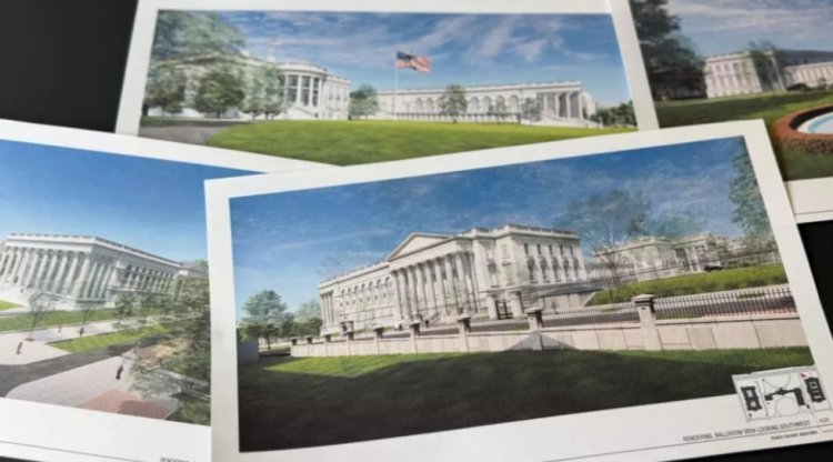 Perezida Trump yahagaritswe kubaka salle de bal muri White House