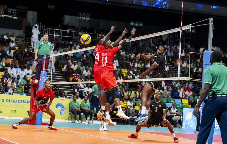 Amwe mu mafoto utabonye y'umukino wo gutangiza ‘CAVB Men’s Club Championship 2026’ wakurikiwe na Perezida Kagame